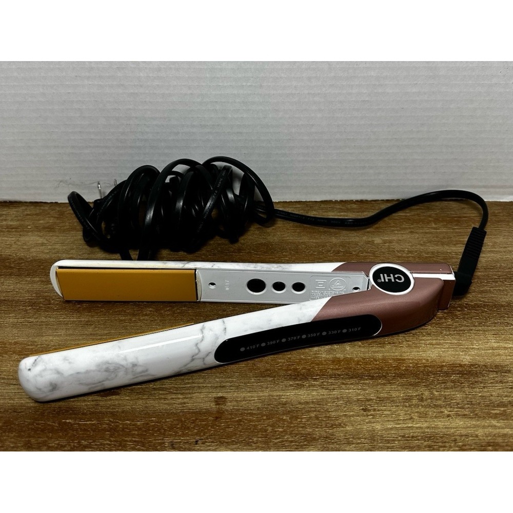 CHI 'Mod Marble' 1" Ceramic Hairstyling Flat Iron with Thermal Travel Bag
